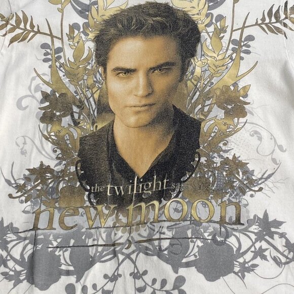 Twilight New Moon Movie Promo T Shirt Small ‘09‎ Edward Cullen Quote on back Y2K - Picture 3 of 12